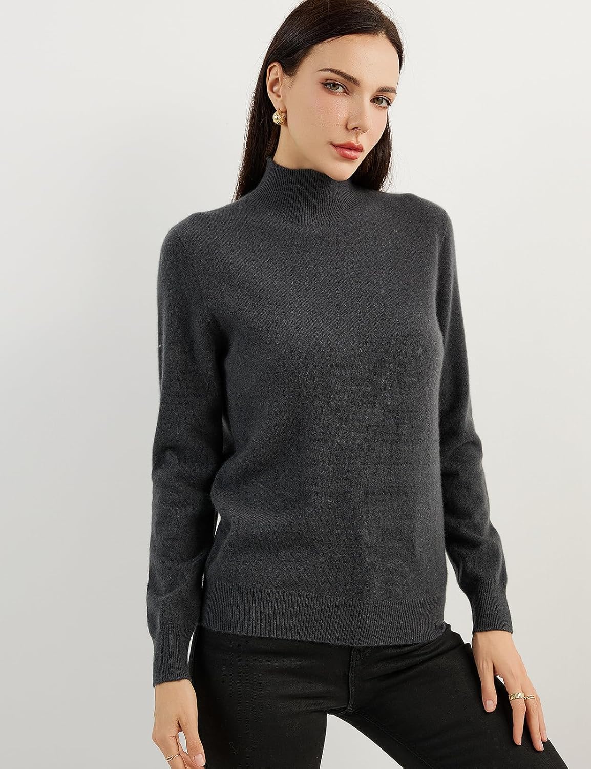 Mongolian Cashmere Mockneck Sweater