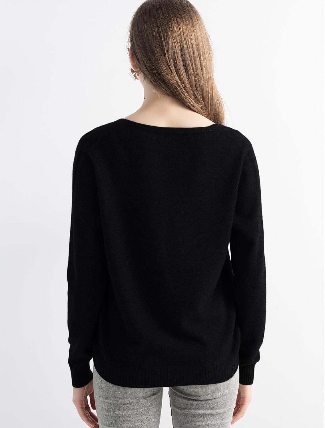 Mongolian V-Neck Knitted Cashmere Cardigan