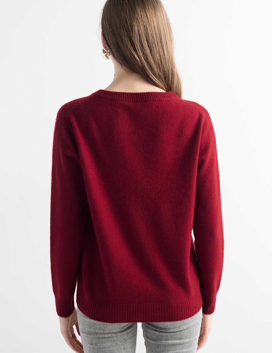 Mongolian Cashmere Cardigan Crewneck Sweater