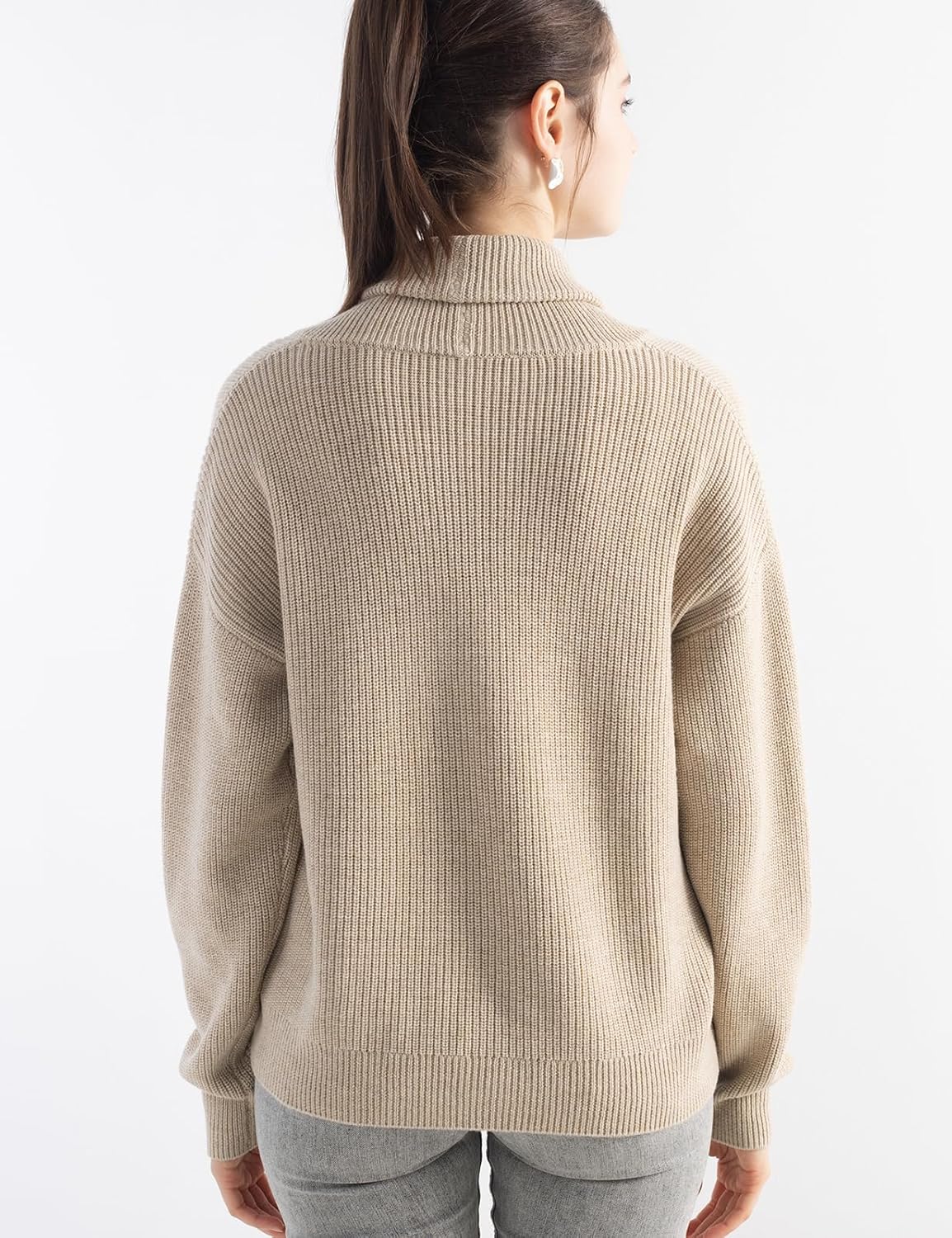 Merino Wool Blend V-Neck Button Cardigan with Pocket